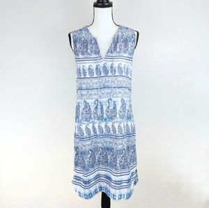 beachlunchlounge | Blue Paisley Sleeveless Dress